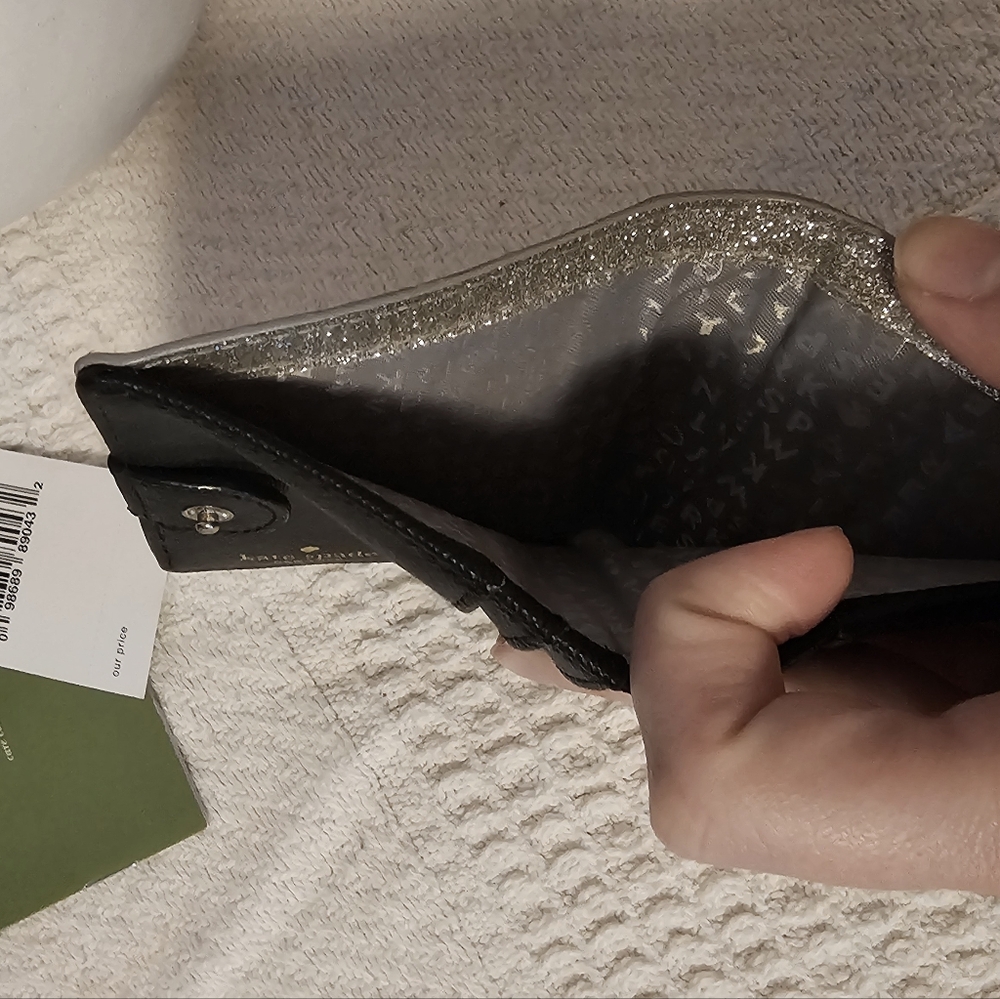 Kate Spade Sparkling Silver Wallet Nwt - Picture 5 of 5